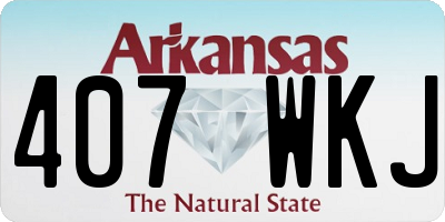 AR license plate 407WKJ