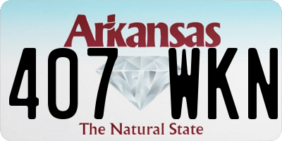 AR license plate 407WKN