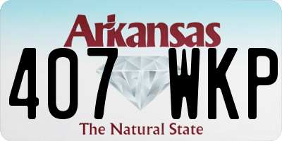 AR license plate 407WKP