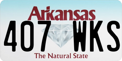 AR license plate 407WKS