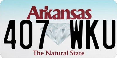 AR license plate 407WKU