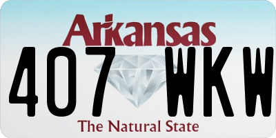 AR license plate 407WKW