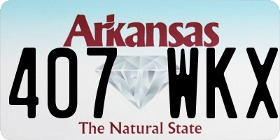 AR license plate 407WKX