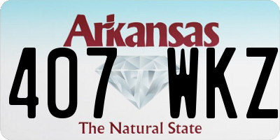 AR license plate 407WKZ