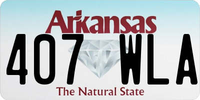 AR license plate 407WLA