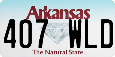 AR license plate 407WLD