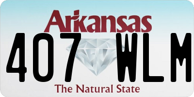 AR license plate 407WLM