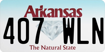AR license plate 407WLN