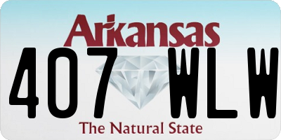AR license plate 407WLW