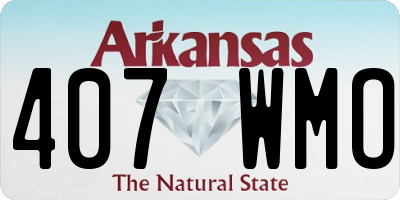 AR license plate 407WMO