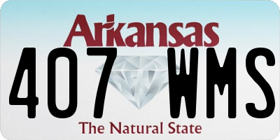 AR license plate 407WMS