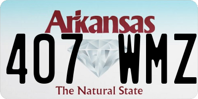 AR license plate 407WMZ