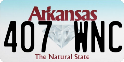 AR license plate 407WNC