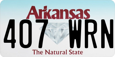 AR license plate 407WRN