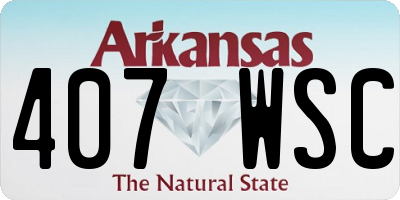 AR license plate 407WSC