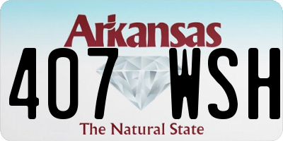 AR license plate 407WSH
