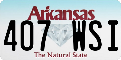 AR license plate 407WSI