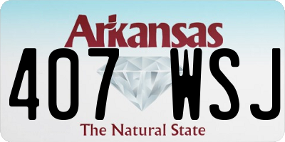 AR license plate 407WSJ