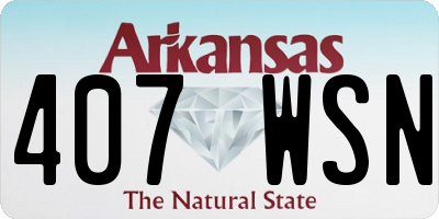 AR license plate 407WSN