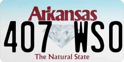 AR license plate 407WSO