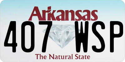 AR license plate 407WSP