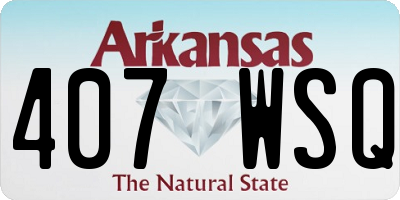 AR license plate 407WSQ