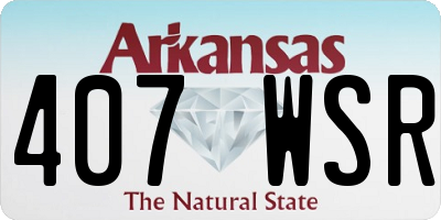 AR license plate 407WSR