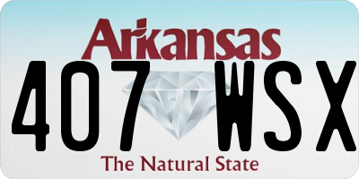 AR license plate 407WSX