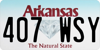AR license plate 407WSY
