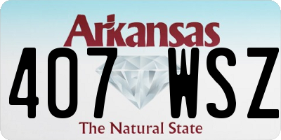 AR license plate 407WSZ