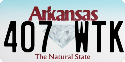 AR license plate 407WTK