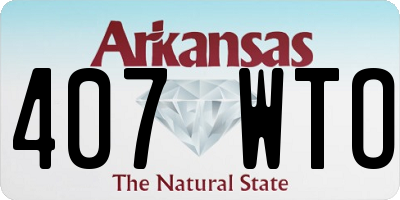 AR license plate 407WTO