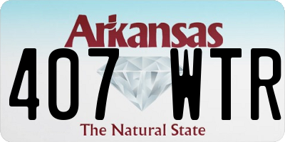 AR license plate 407WTR