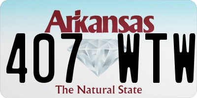 AR license plate 407WTW
