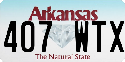 AR license plate 407WTX