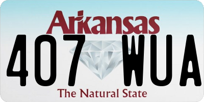 AR license plate 407WUA