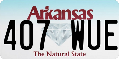 AR license plate 407WUE