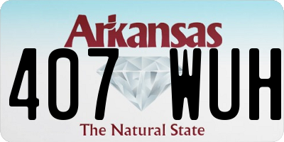 AR license plate 407WUH
