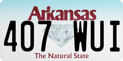 AR license plate 407WUI