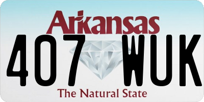 AR license plate 407WUK
