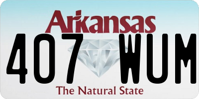 AR license plate 407WUM