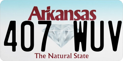 AR license plate 407WUV