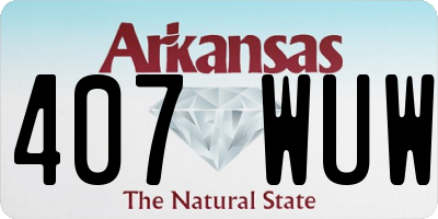 AR license plate 407WUW