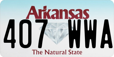 AR license plate 407WWA