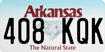 AR license plate 408KQK