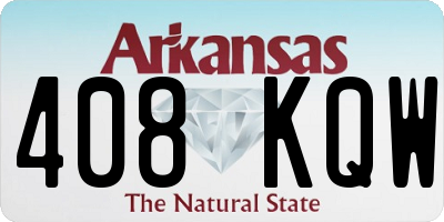 AR license plate 408KQW