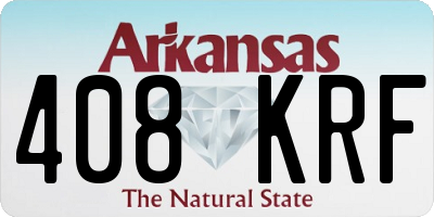 AR license plate 408KRF
