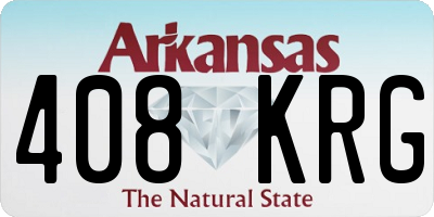 AR license plate 408KRG