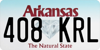 AR license plate 408KRL