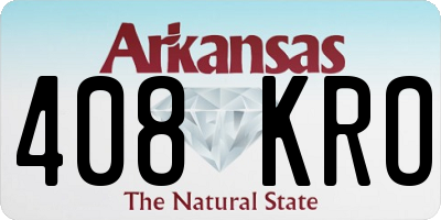 AR license plate 408KRO